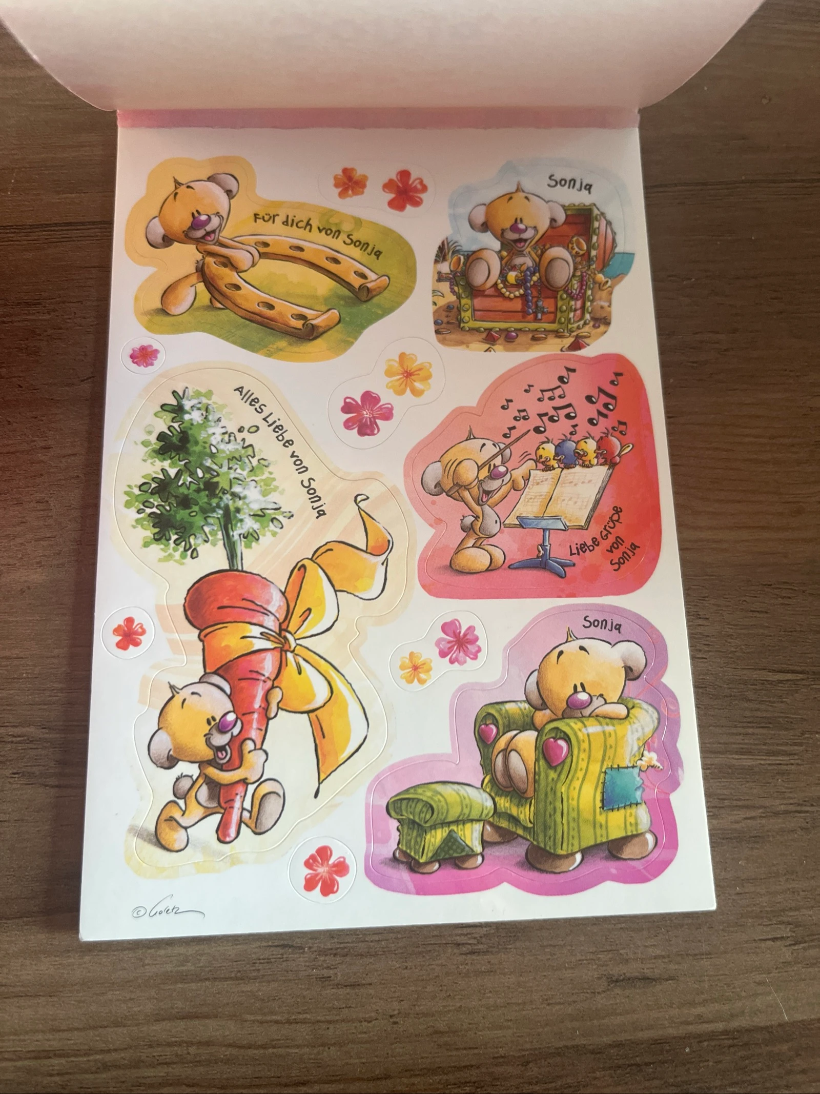 Sticker vel + lege blok Pimboli Sonja